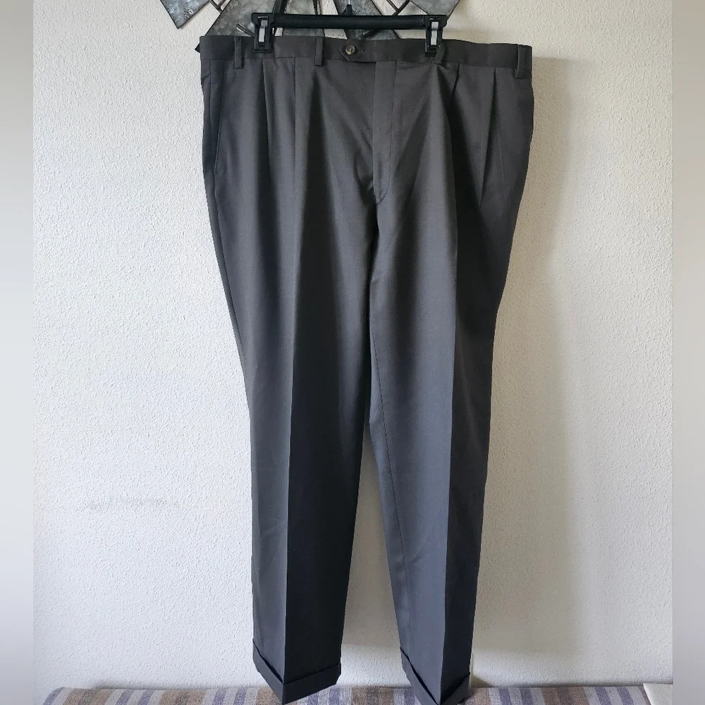 LAUREN Ralph Lauren Mens Green120s & Cashmere WoolOffice Pants Size 42R